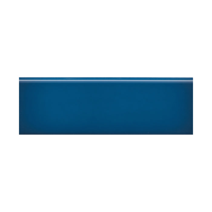 Emser Tile - Ombre™ - 4 in. x 12 in. Ceramic Wall Bullnose Tile - Blue