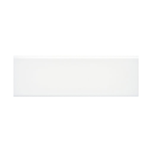 Emser Tile - Ombre™ - 4 in. x 12 in. Ceramic Wall Bullnose Tile - White