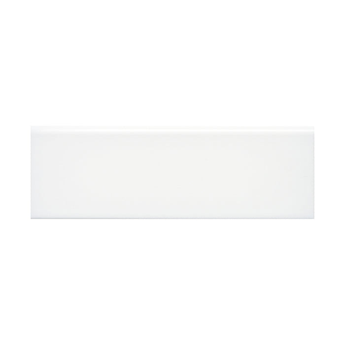 Emser Tile - Ombre™ - 4 in. x 12 in. Ceramic Wall Bullnose Tile - White