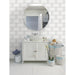 Emser Tile - Ombre™ - 6 in. x 12 in. Ceramic Wall Tile - White Bathroom Install