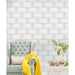 Emser Tile - Ombre™ - 6 in. x 12 in. Ceramic Wall Tile - White Wall Install