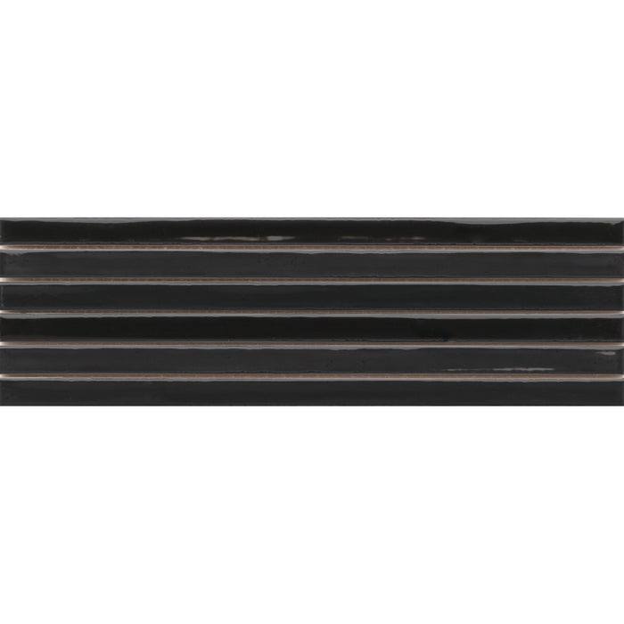 Emser Tile - Paralline™ - Ceramic Wall Mosaic - Black