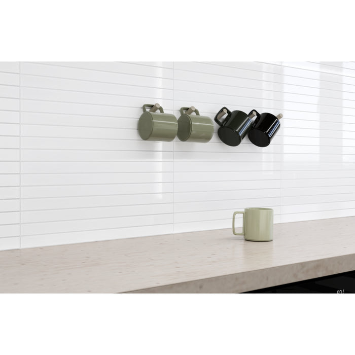 Emser Tile - Paralline™ - Ceramic Wall Mosaic - White Installed
