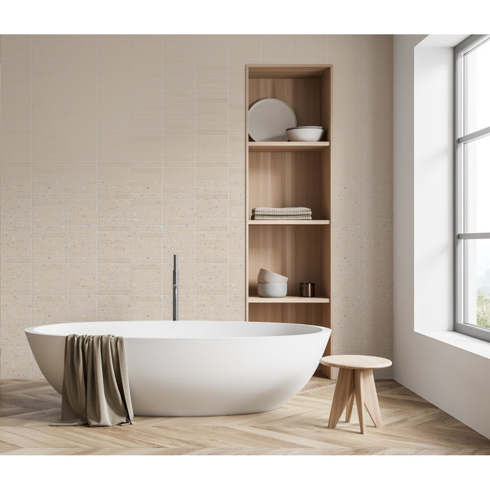 Emser Tile - Corrazzo - 2 in. x 10 in. Ceramic Wall Tile - Hueso Room 2
