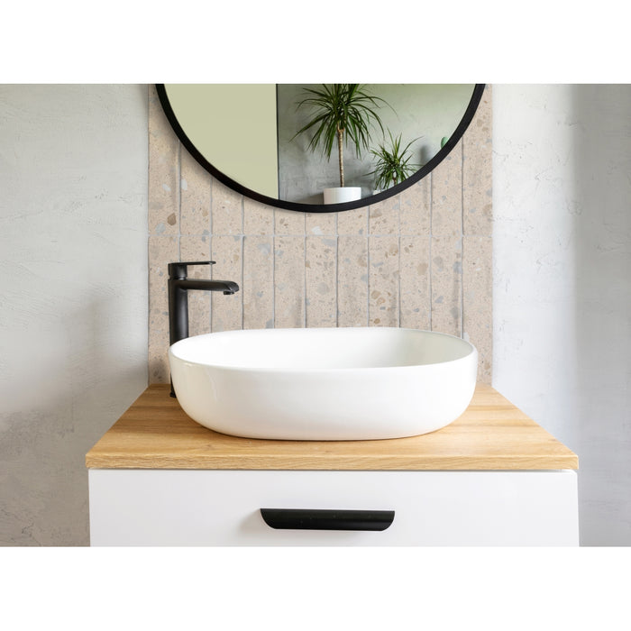 Emser Tile - Corrazzo - 2 in. x 10 in. Ceramic Wall Tile - Hueso Room Scene