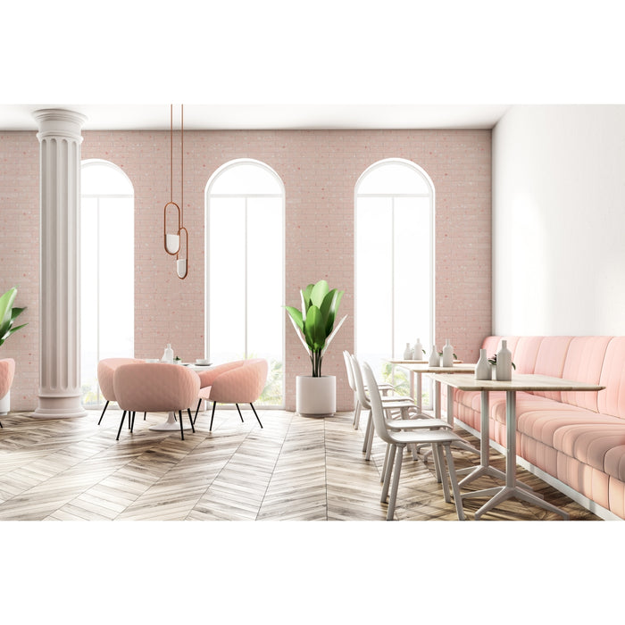 Emser Tile - Corrazzo - 2 in. x 10 in. Ceramic Wall Tile - Rosa Installed