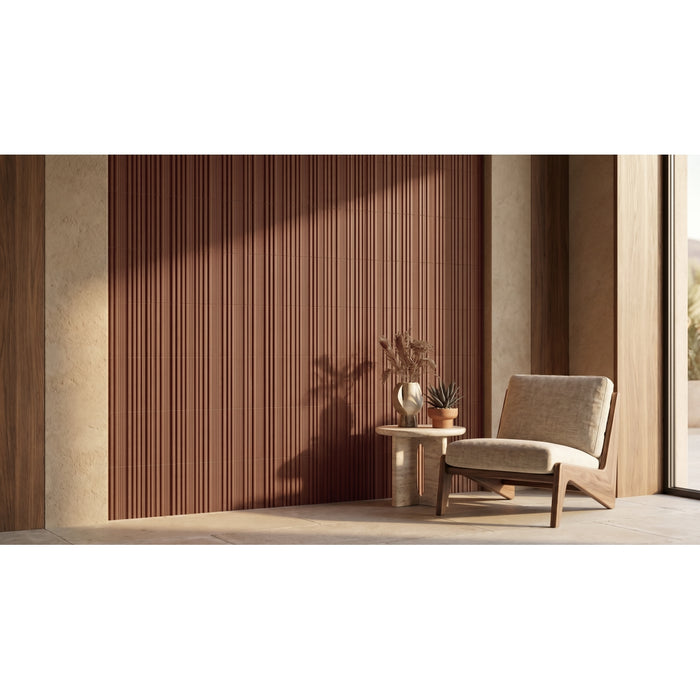 Emser Tile - Kasida - 4 in. x 15 in. Porcelain Wall Tile - Clay Room Scene