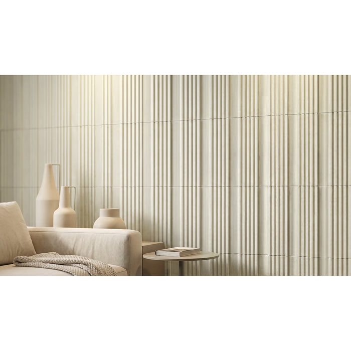 Emser Tile - Kasida - 4 in. x 15 in. Porcelain Wall Tile - Ivory Room