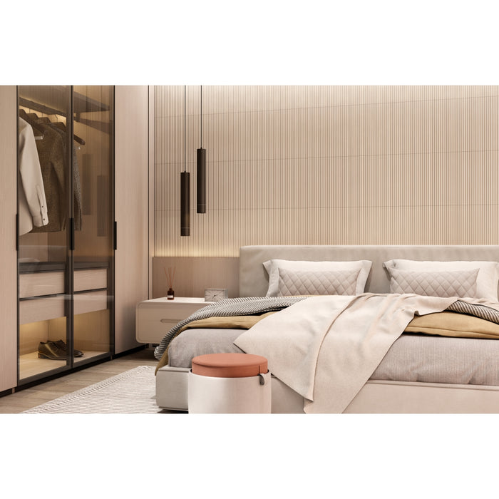 Emser Tile - Piccolo - 4" x 15" Glossy Porcelain Tile - Cream Installed 3