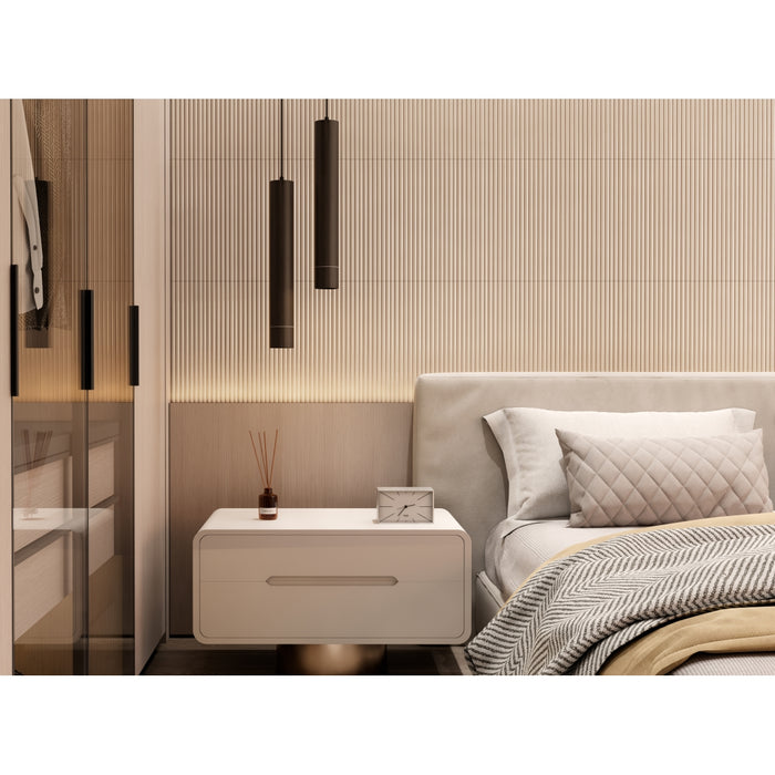 Emser Tile - Piccolo - 4" x 15" Glossy Porcelain Tile - Cream Installed 4
