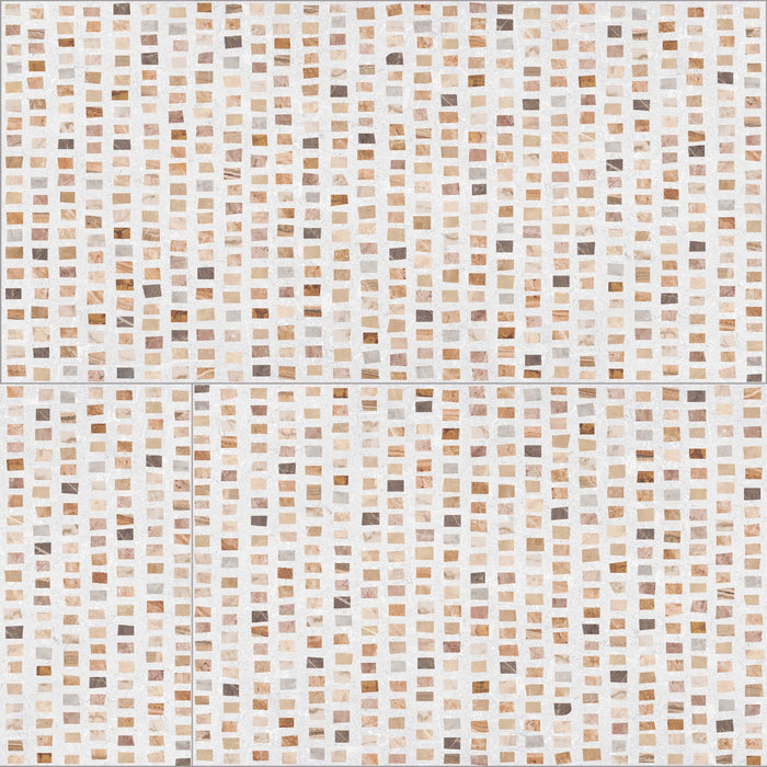Emser Tile - Vero - 24" x 47" Porcelain Tile - Grid Warm Installed