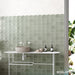Equipe - Wave Collection - 5 in. x 5 in. Ceramic Wall Tile - Moody Blue Installed 2