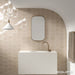 Equipe - Wave Collection - 5 in. x 5 in. Ceramic Wall Tile - Old Cream Installed 2