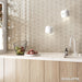 Equipe - Wave Collection - 5 in. x 5 in. Ceramic Wall Tile - Old Cream Installed