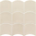 Equipe - Wave Collection - 5 in. x 5 in. Ceramic Wall Tile - Old Cream