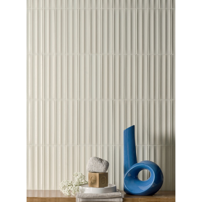Emser Tile - Etrana - 2" x 9" Glossy Porcelain Wall Tile - Crete Installed