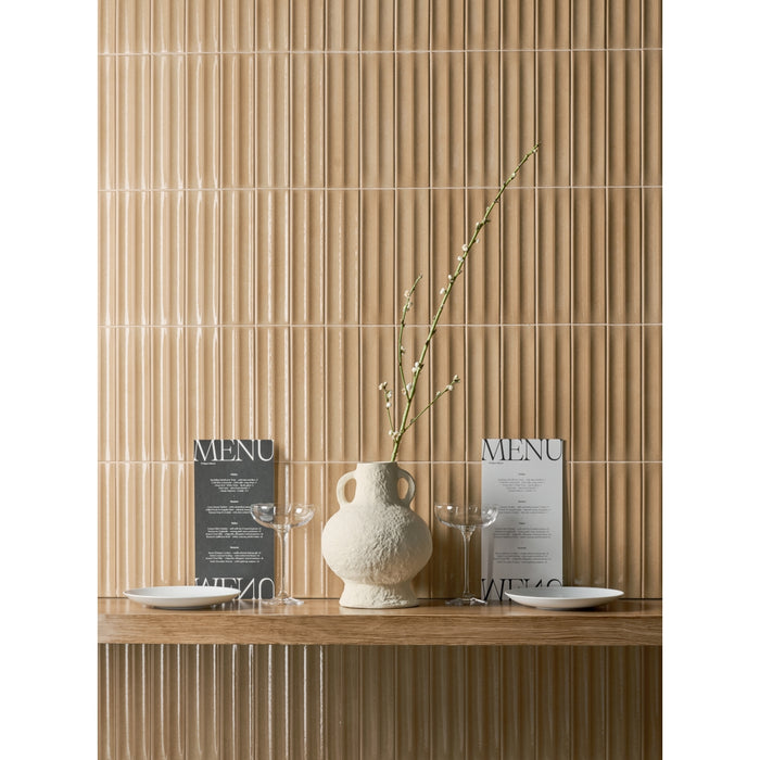 Emser Tile - Etrana - 2" x 9" Glossy Porcelain Wall Tile - Delphi Installed