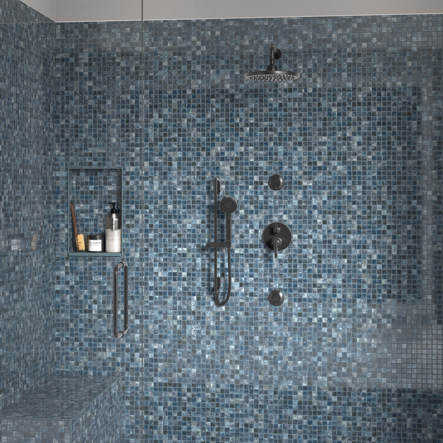 Emser Tile - Waterlace - Glass Mosaic - Yaro Installed