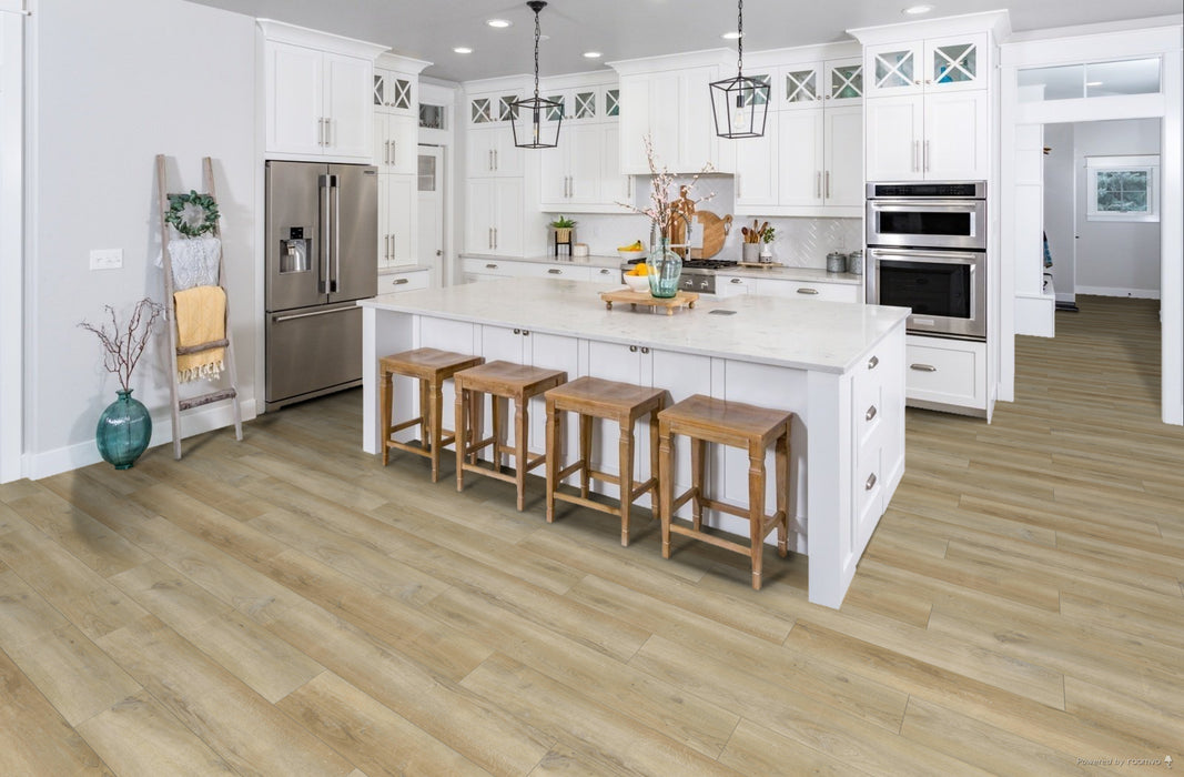 FirmFit - Downtown Collection - 7 in. x 48 in. Luxury Vinyl Plank - Belmont Oak Room Scene