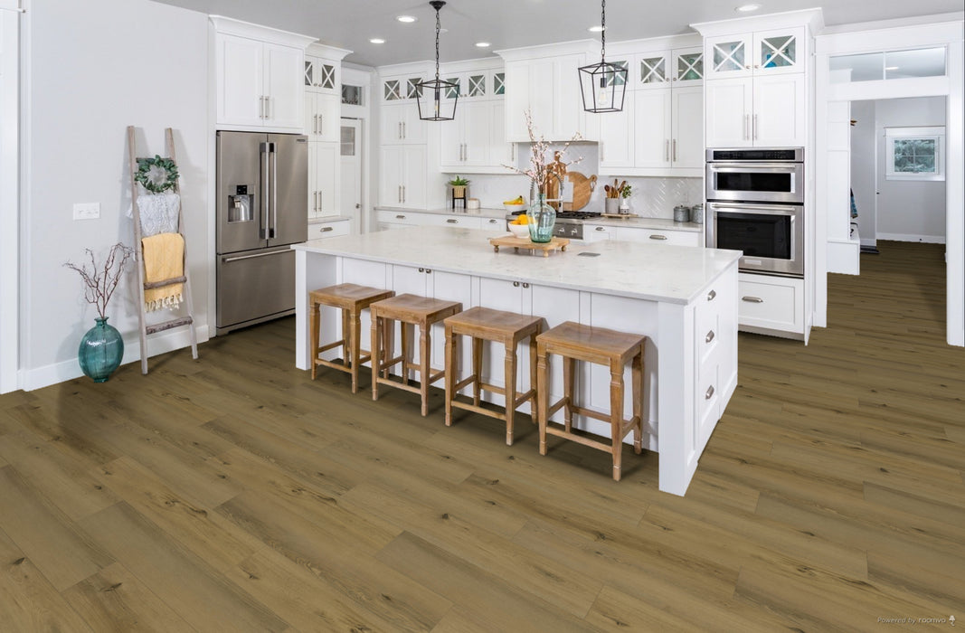 FirmFit - Downtown Collection - 7 in. x 48 in. Luxury Vinyl Plank - Trolley Room Scene