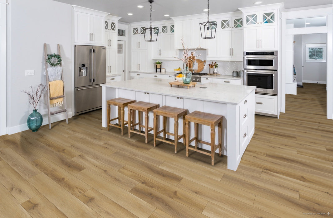 FirmFit - Downtown Deluxe Collection - 7.56 in. x 48.62 in. Luxury Vinyl Plank - Sweet Tea Room View