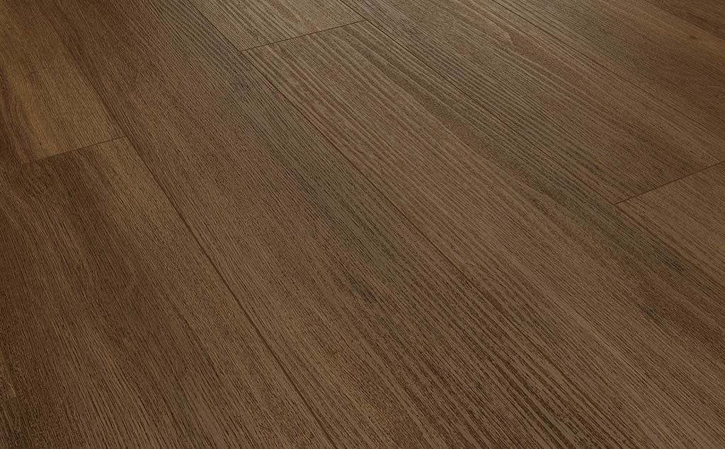 FirmFit - Intown Collection - 9 in. x 60 in. Luxury Vinyl Plank - Cappuccino Angled