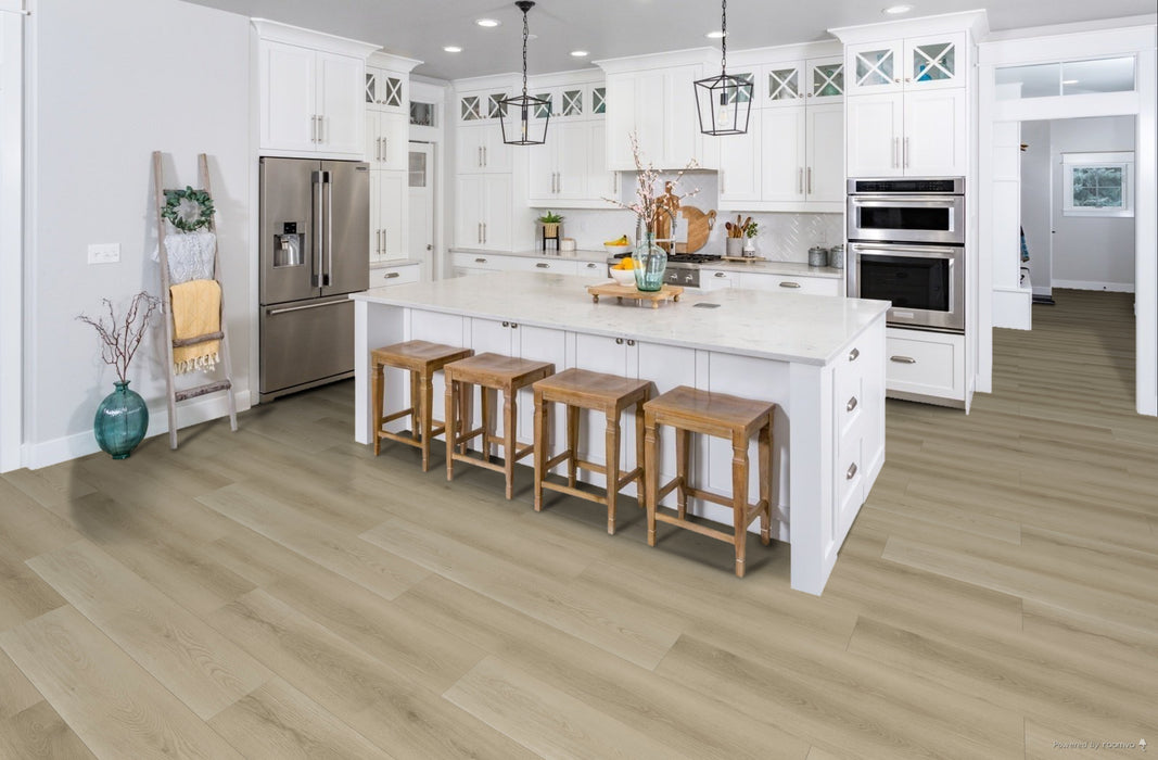 FirmFit - Intown Plus Collection - 9.13 in. x 60.31 in. Luxury Vinyl Plank - Marquee Room Scene