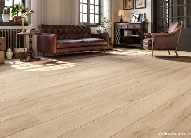 FirmFit - Matte XXL Collection - 9.1 in. x 60.3 in. Luxury Vinyl Plank - Dower Room Scene
