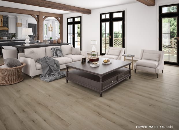 FirmFit - Matte XXL Collection - 9.1 in. x 60.3 in. Luxury Vinyl Plank - Ladd Room Scene