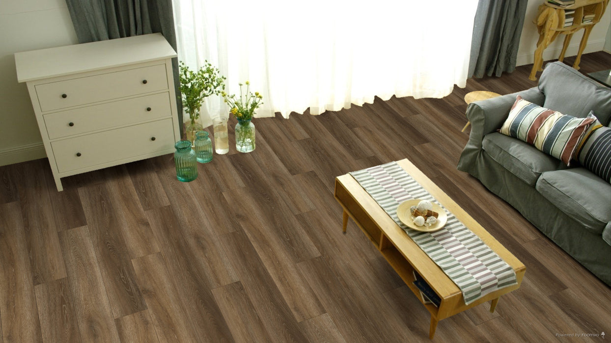 FirmFit - Platinum Collection - 7 in. x 48 in. Luxury Vinyl Plank - Walnut Grove Room Scene