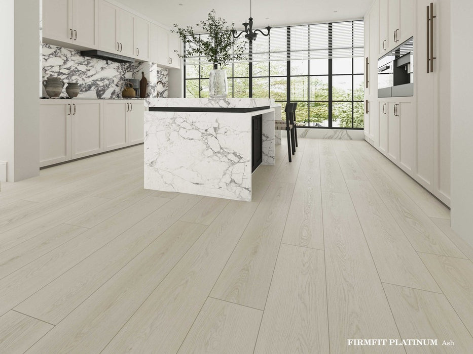 FirmFit - Platinum Collection - 7.6 in. x 60.3 in. Luxury Vinyl Plank - Ash Room Scene