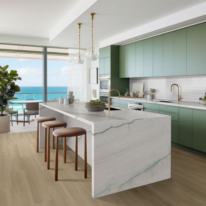 MSI - Laurel Reserve Luxury Vinyl Plank - Flaxen Kitchen Install 2