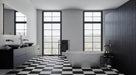 Anatolia - Satin 13 in. x 13 in. Matte Porcelain Tile - White floor installation