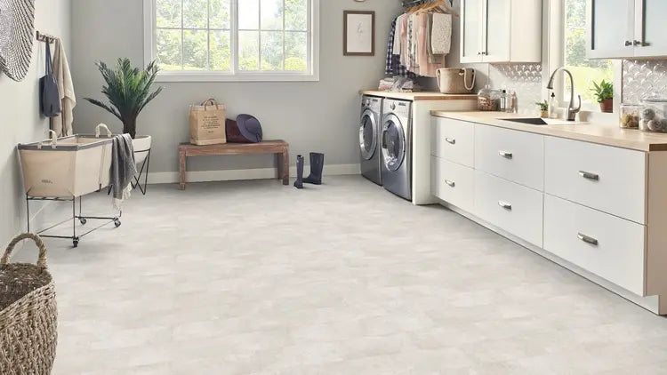Mannington - ADURA Flex - 12 in. x 24 in. Luxury Vinyl Tile - Fresco - Dry Plaster Room Scene