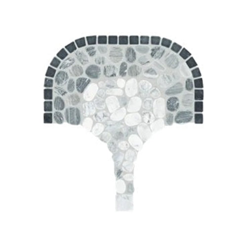 Anatolia - Cabana 8 in. x 15 in. Tumbled Stone Pebble Mosaic - Flow - Galaxy