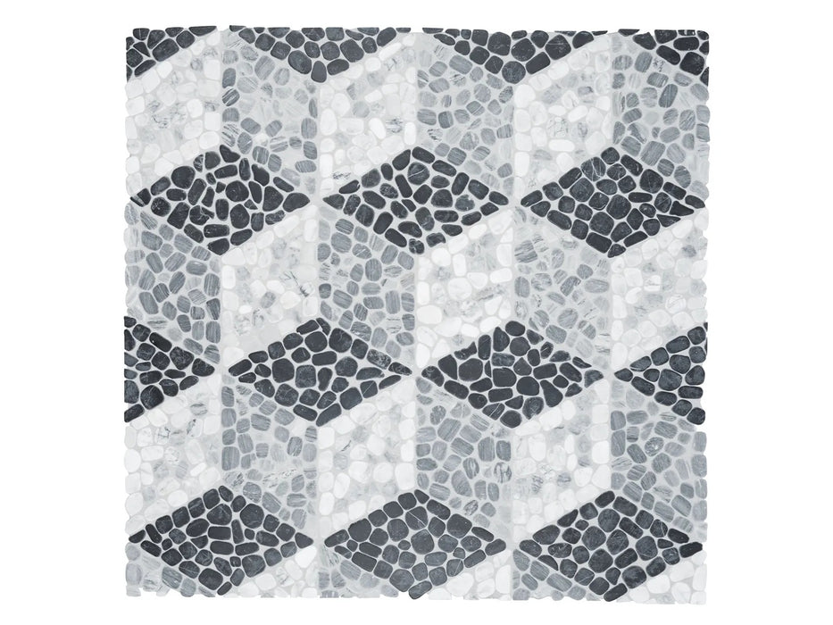 Anatolia - Cabana 10 in. x 12 in. Tumbled Stone Pebble Mosaic - Node - Galaxy
