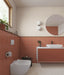 MDT - Deco Lingot 12 in. x 24 in. Porcelain Tile - Coral installed