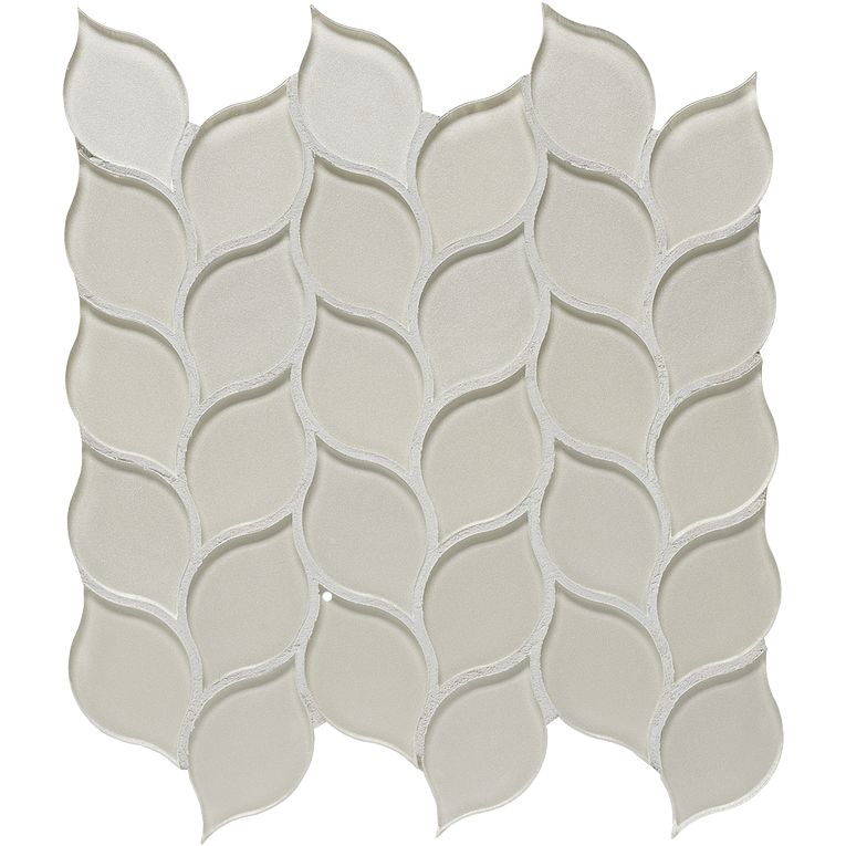 Arizona Tile - Dunes Series - Glass Leaves Mosaic - Ivory - Floorzz