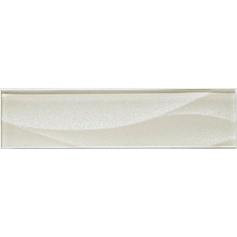 Arizona Tile - Dunes Series - 3&quot; x 12&quot; Wave Glass Tile - Ivory