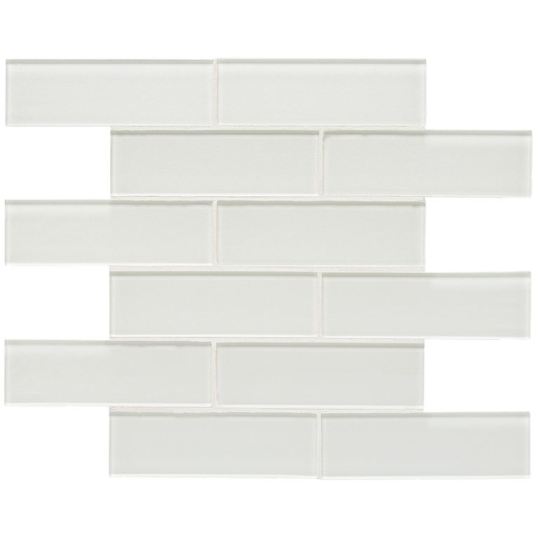 Arizona Tile - Dunes Series - 2&quot; x 6&quot; Stagger Joint Glass Mosaic - Pearl