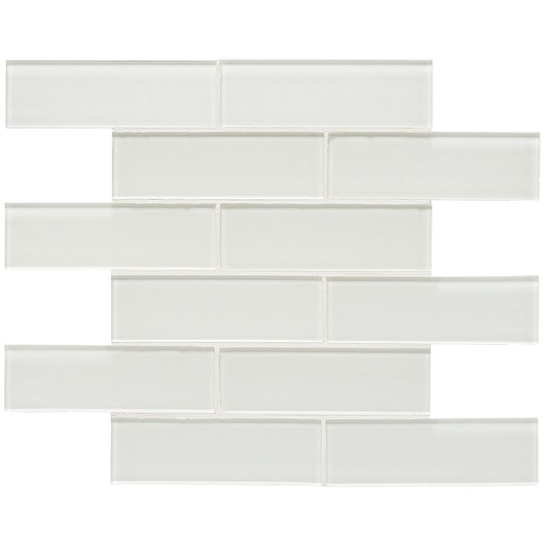 Arizona Tile - Dunes Series - 2" x 6" Stagger Joint Glass Mosaic - Pearl