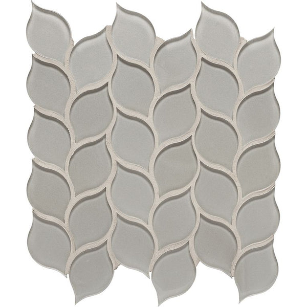 Arizona Tile - Dunes Series - Glass Leaves Mosaic - Pewter - Floorzz