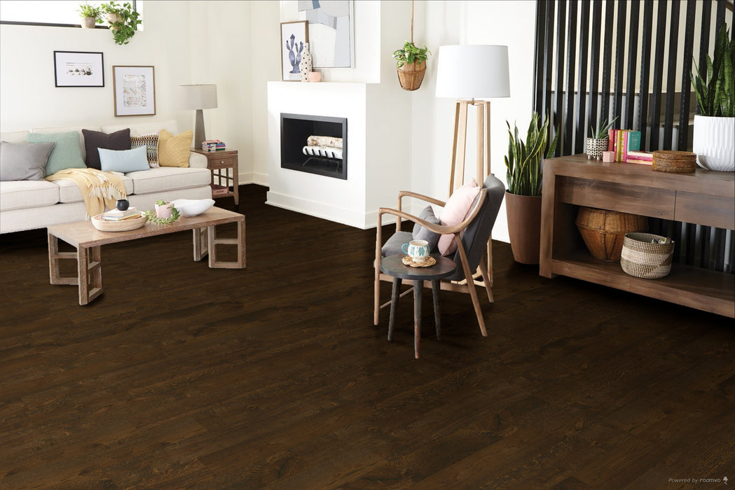 Hartco - TimberBrushed Gold - Deep Etched Hampton Brown Room Scene