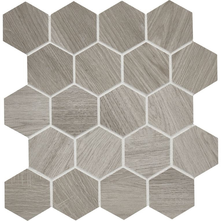 Arizona Tile - Aequa Series - 3&quot; x 3&quot; Porcelain Hex Mosaic - Cirrus