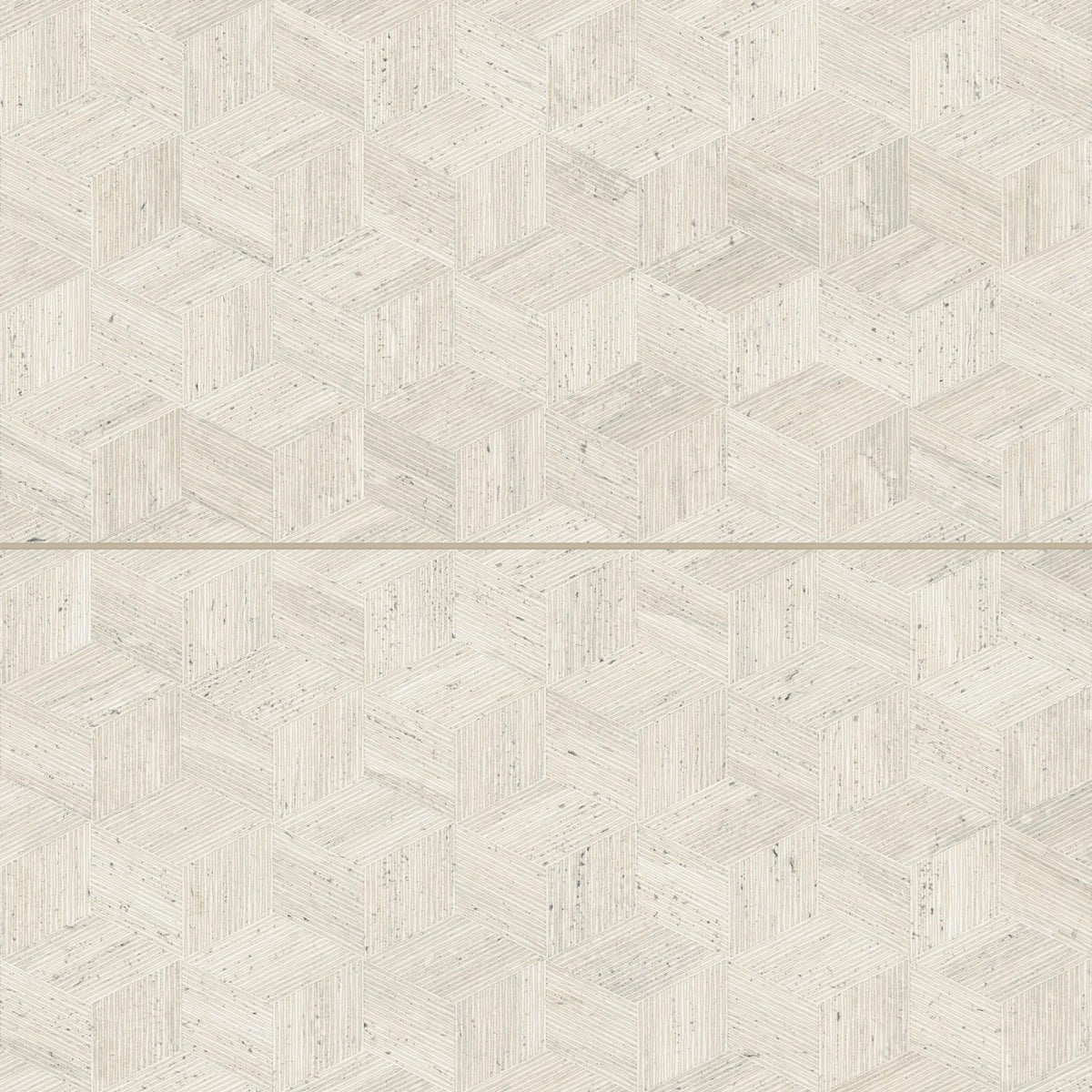 Bedrosians - Sensi Roma 24&quot; x 48&quot; Satin Porcelain Cube Deco Tile - Ivory