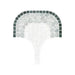 Anatolia - Cabana 8 in. x 15 in. Tumbled Stone Pebble Mosaic - Flow - Jade