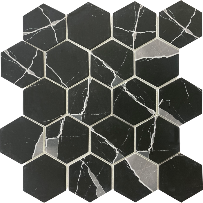 Mosaic & Tile Depot - Kromatica Collection Glass Hex Mosaic - Yara