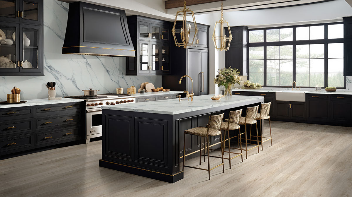 MSI - Laurel Luxury Vinyl Plank - Shasta Grove Kitchen Install