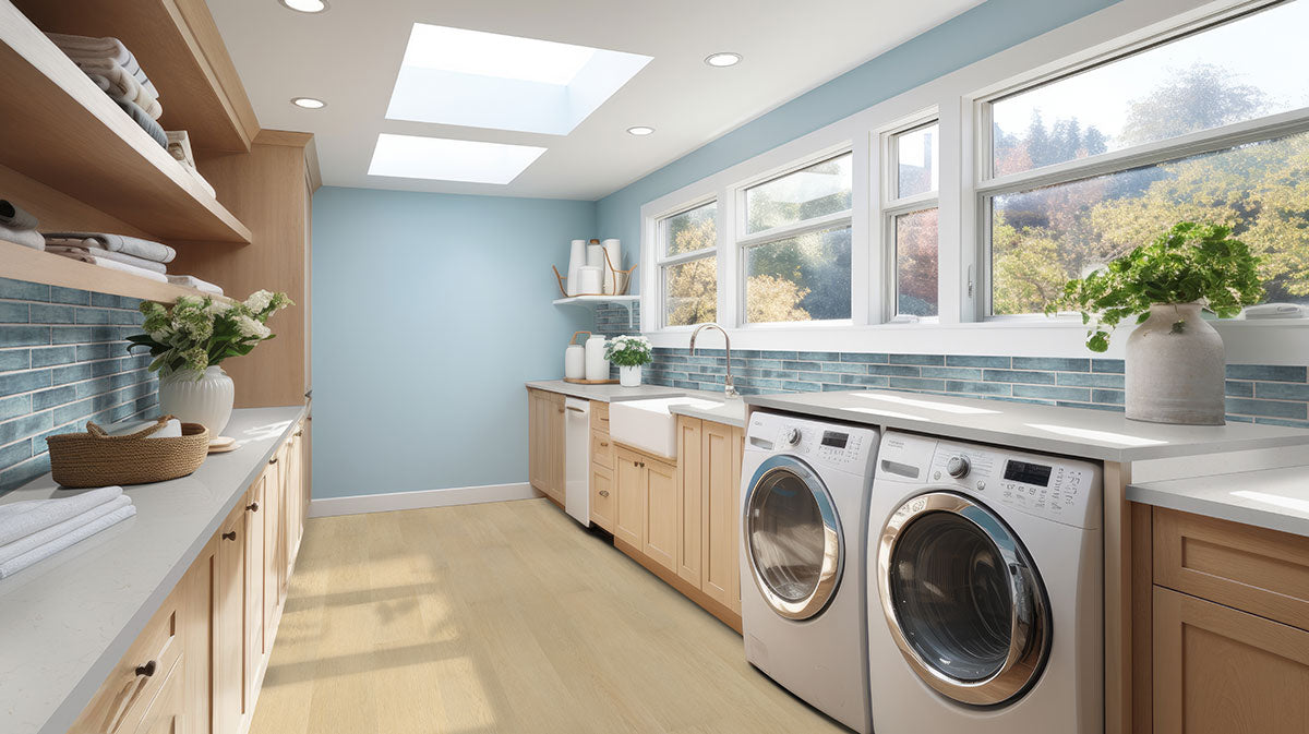 MSI - Laurel Luxury Vinyl Plank - Malta Laundry Room