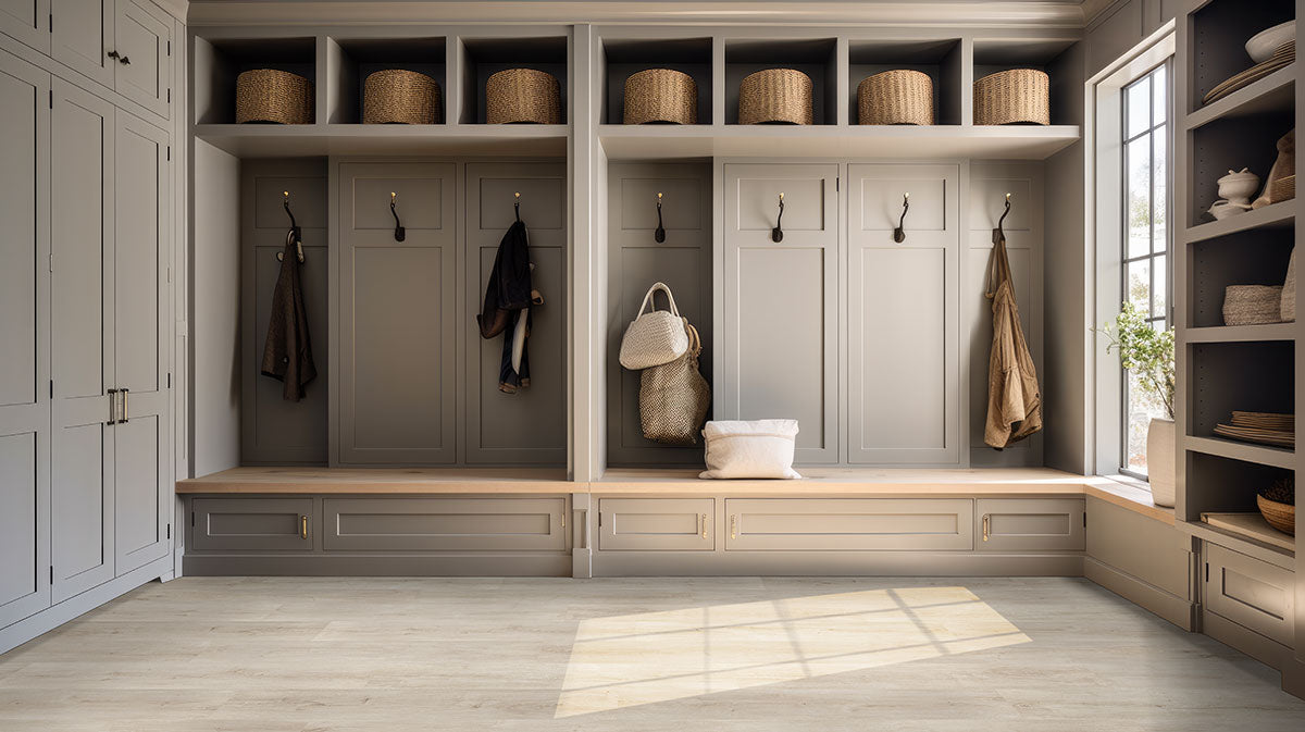 MSI - Laurel Reserve Luxury Vinyl Plank - Shasta Grove Laundry Room Install